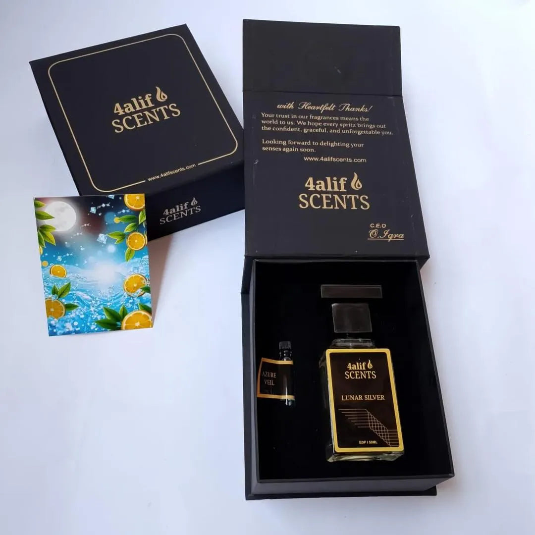 Lunar Silver EDP 50ML Men's Perfume – Long Lasting Citrus Fragrance