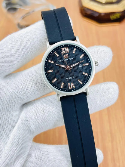 Men's Magnet Strap Watch Black Brown Grey Round Dial
