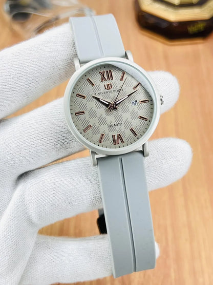 Men's Magnet Strap Watch Black Brown Grey Round Dial