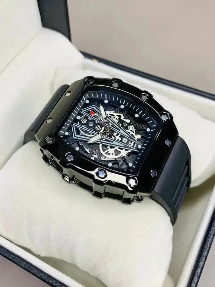 Richard-Black-Belt Skeleton Watch