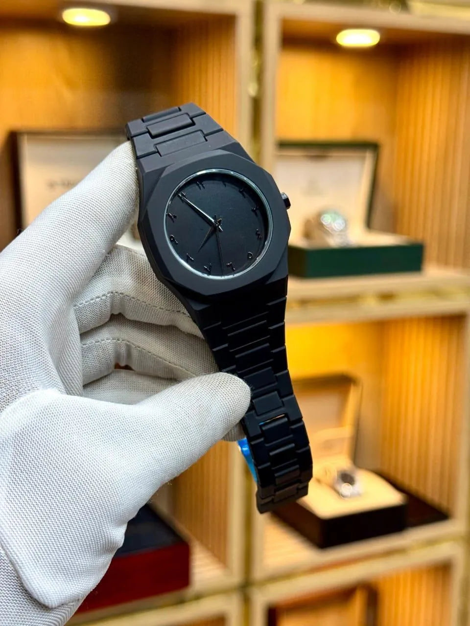 Men's Carbon Fiber Quartz Watch – Chain Strap